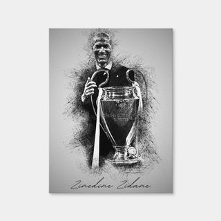 AUTO-MOCKUP WHITE | Zinedine Zidane | 1 Piece | Gallery Wrap | group=3x4