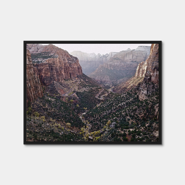Zion National Park Wall Art — Framed Canvas Format preview