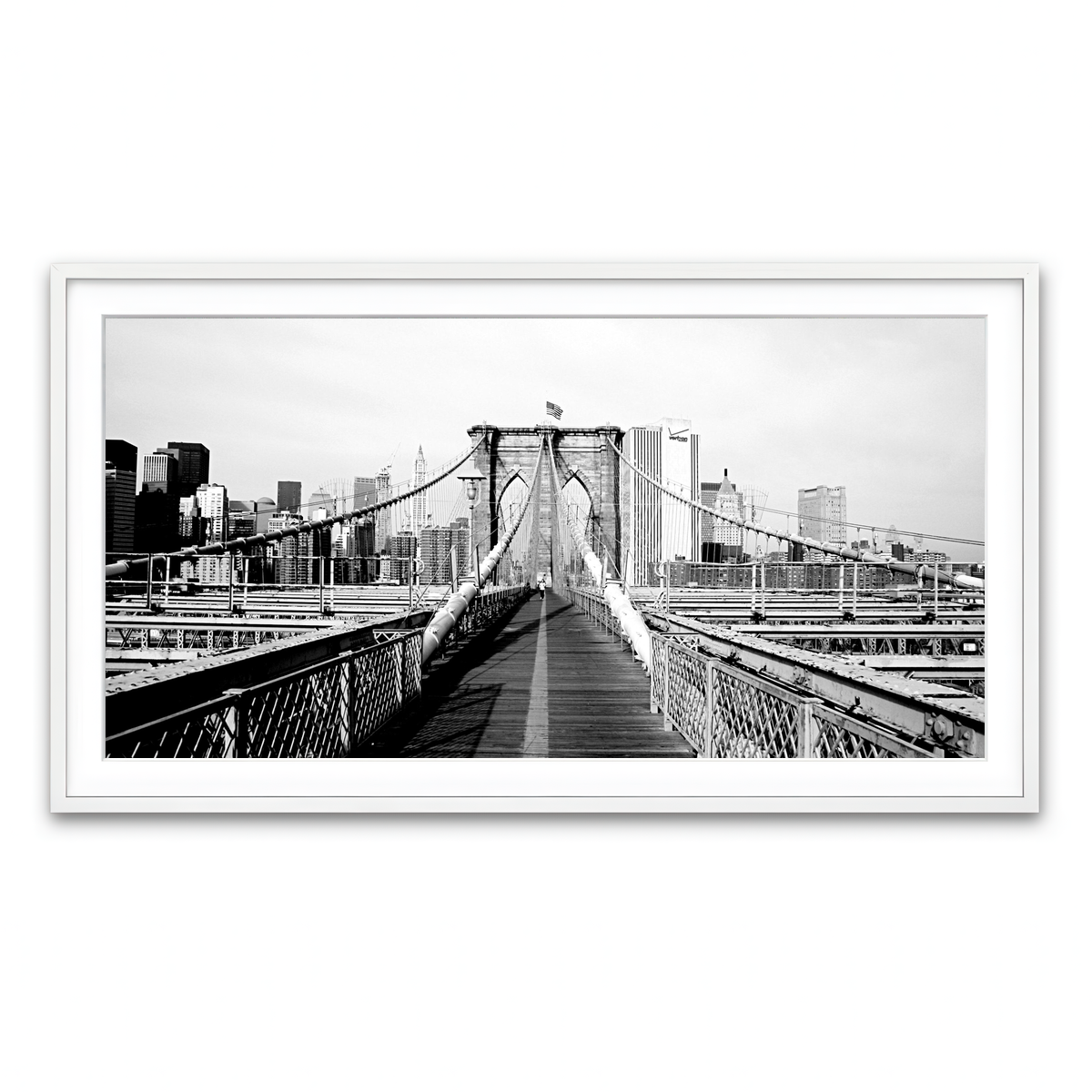 Framed Print 2x1 White