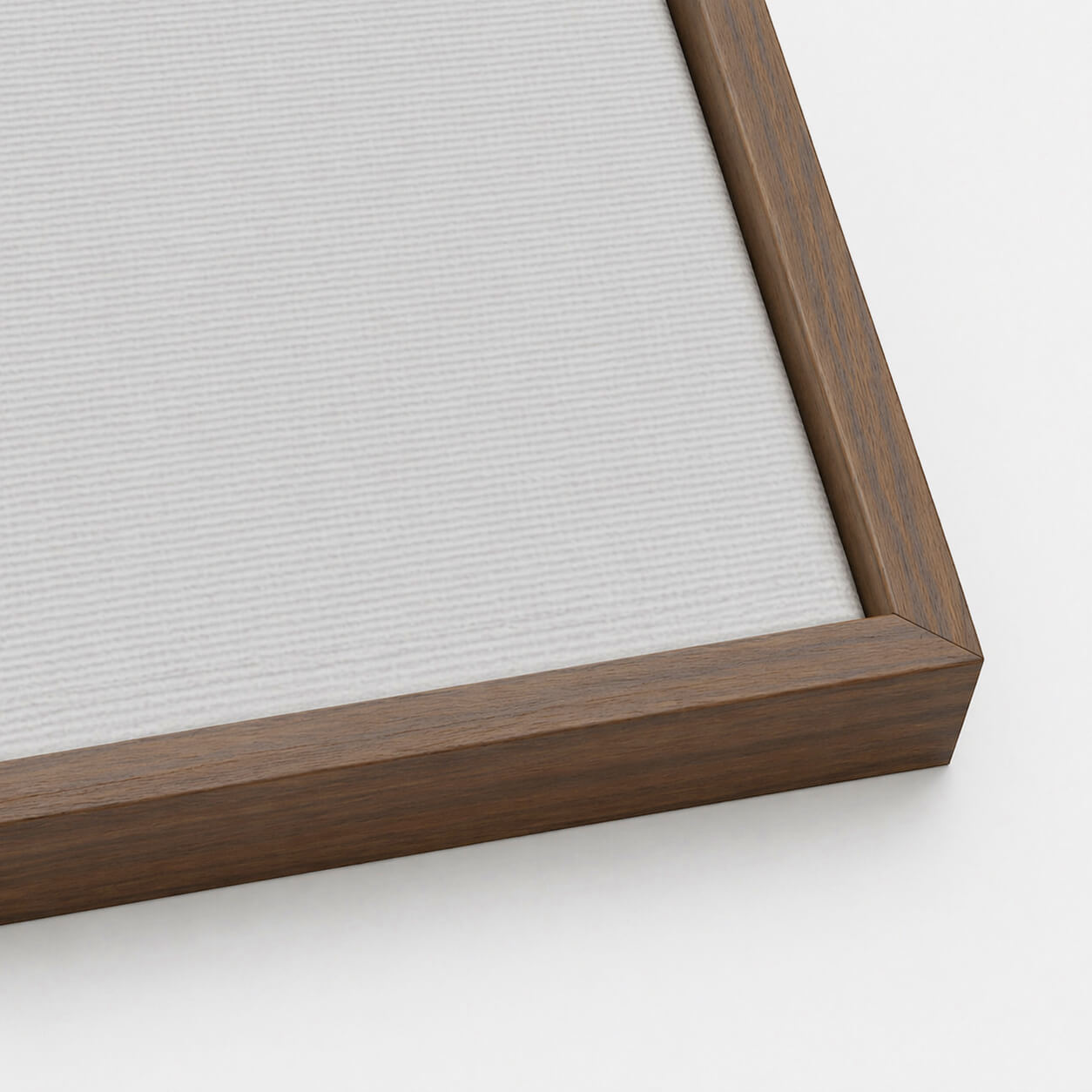 Framed canvas corner detail