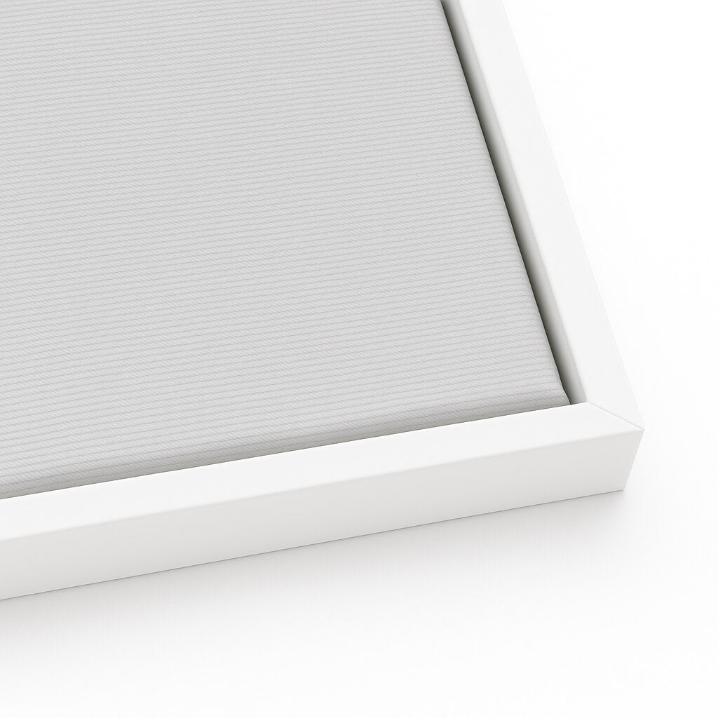 Framed canvas corner detail