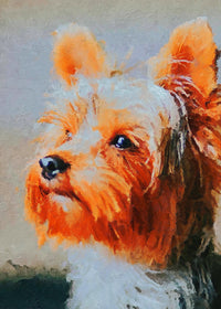 dog 3 painting Wall Art