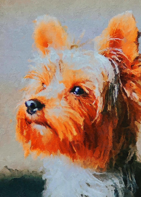 dog 3 painting Wall Art