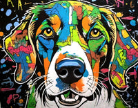 dog graffiti Wall Art