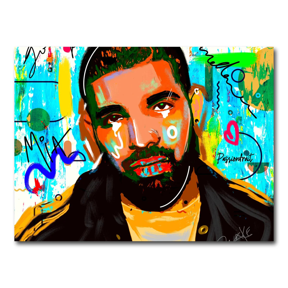 Drake Graffiti Wall Art