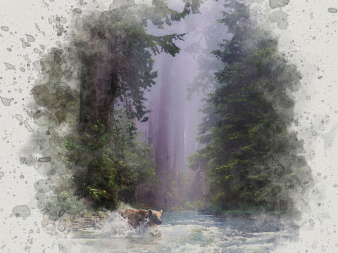 fording the stream Wall Art