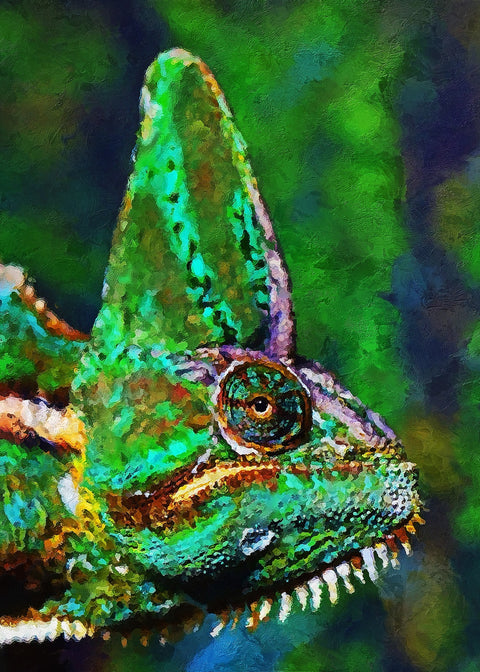 gecko painting Wall Art