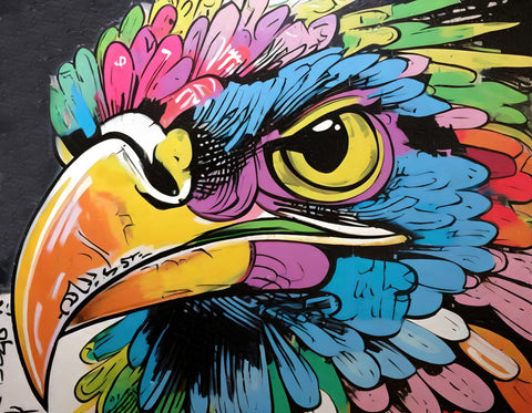 hawk graffiti Wall Art