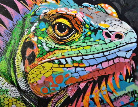 iguana graffiti Wall Art