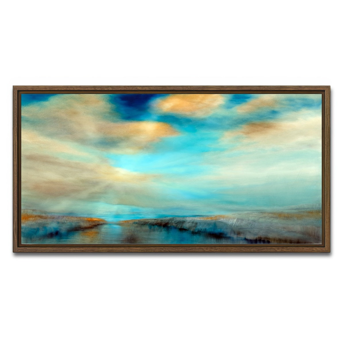 AUTO-MOCKUP WHITE | ins offene | 1 Piece | Walnut Framed Canvas | group=2x1