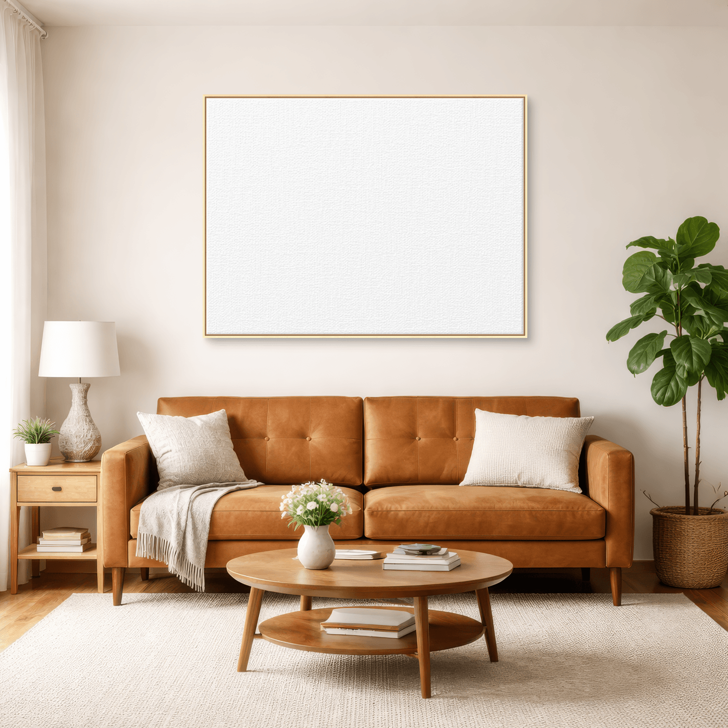 Framed canvas room image