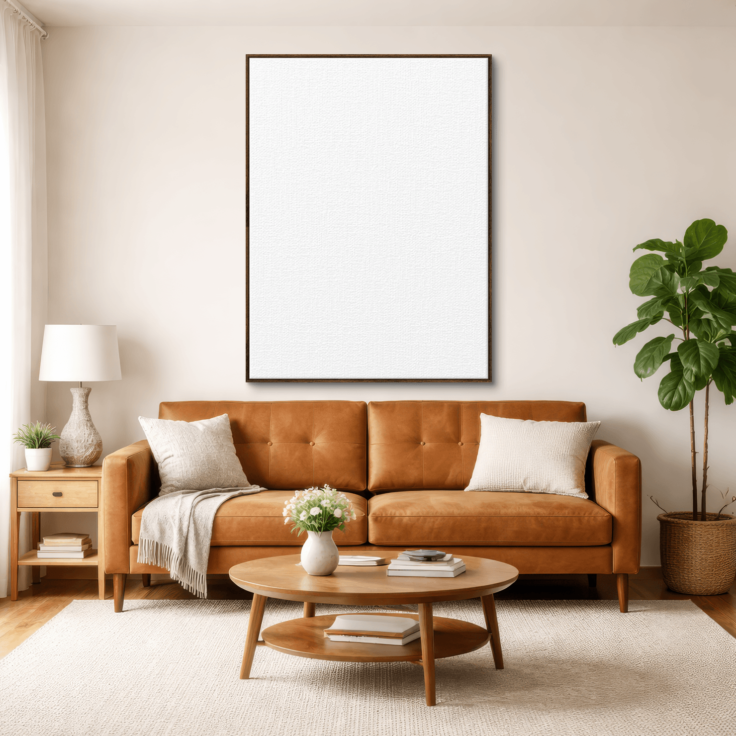 Framed canvas room image