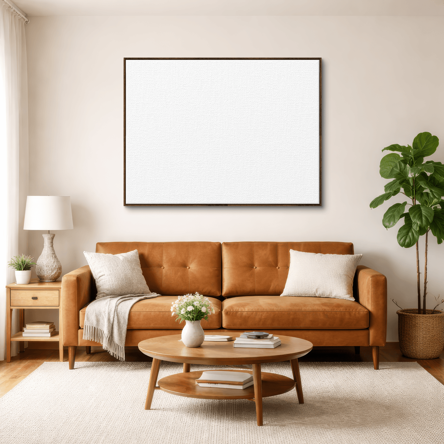 Framed canvas room image