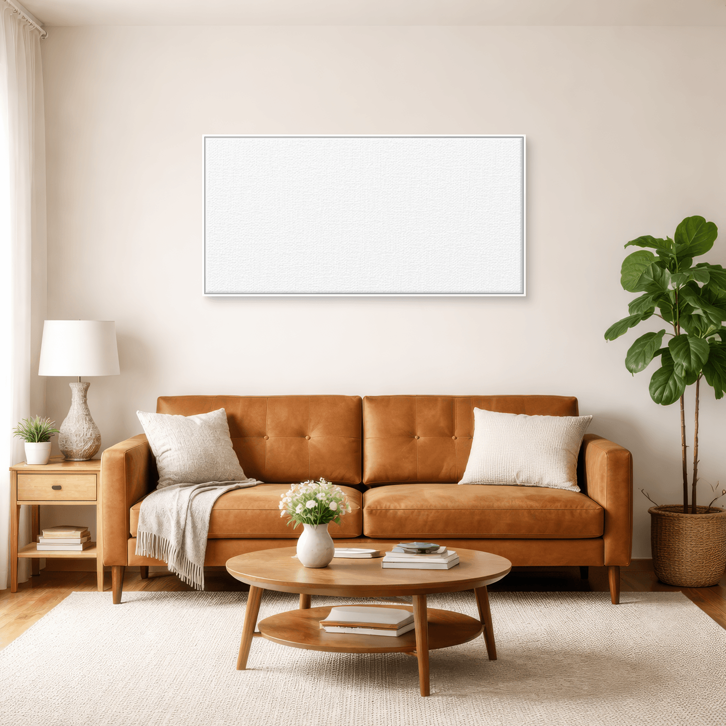 Framed canvas room image