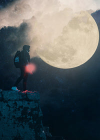 look at the moon Wall Art