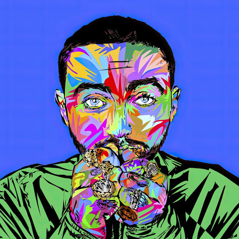 macmiller blue Wall Art