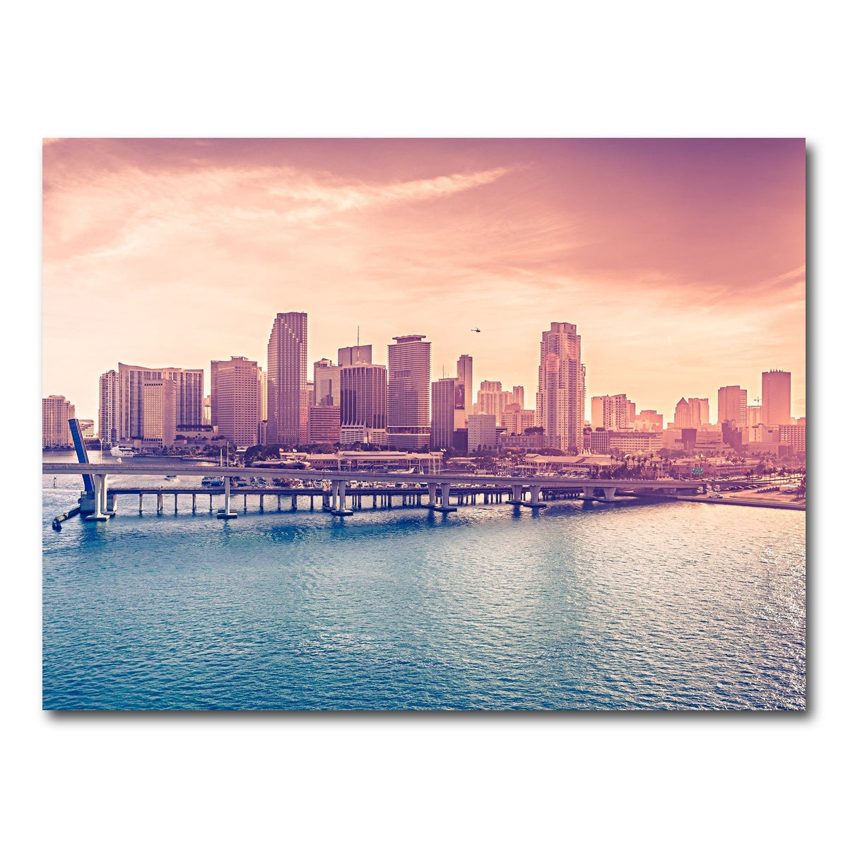 AUTO-MOCKUP WHITE | miami skyline | 1 Piece | Gallery Wrap Canvas | group=4x3