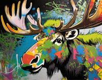 moose graffiti Wall Art