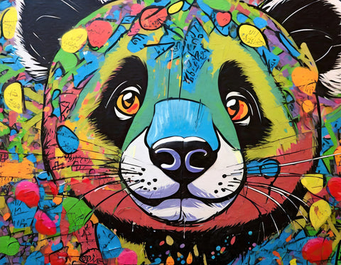 panda graffiti Wall Art