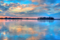 pastel clouds at sunset Wall Art