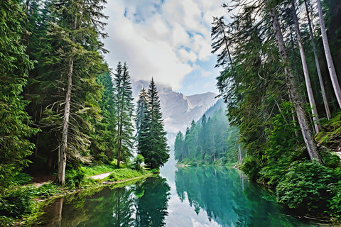 quiet mountain lake Wall Art