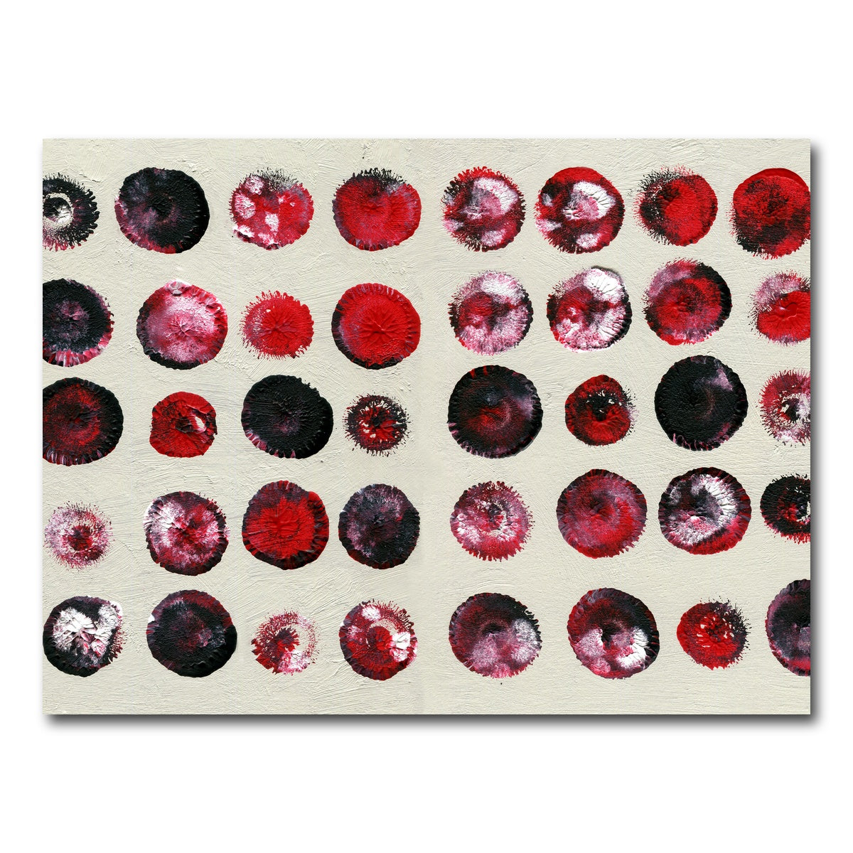 Red Circles Wall Art