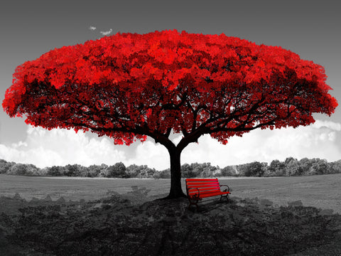 red tree Wall Art