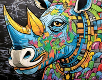 rhino graffiti Wall Art