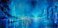 seagulls over the bridges Wall Art