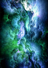 space dust nebula green Wall Art