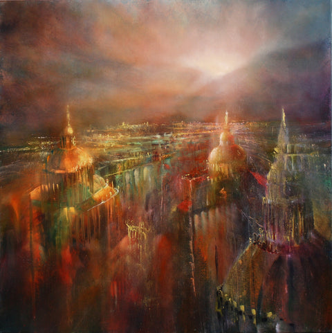 the city wakes up Wall Art