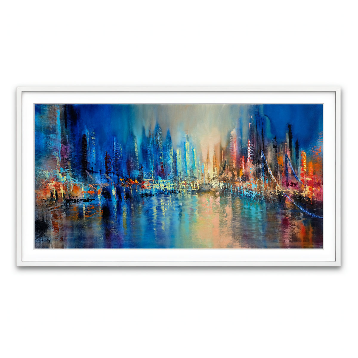 Framed Print 2x1 White