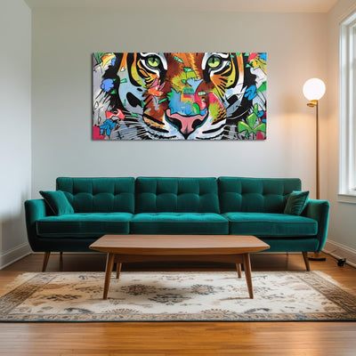 AUTO-MOCKUP ROOM | tiger graffiti