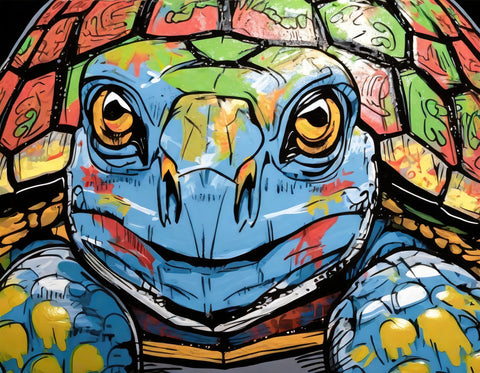 turtle graffiti Wall Art