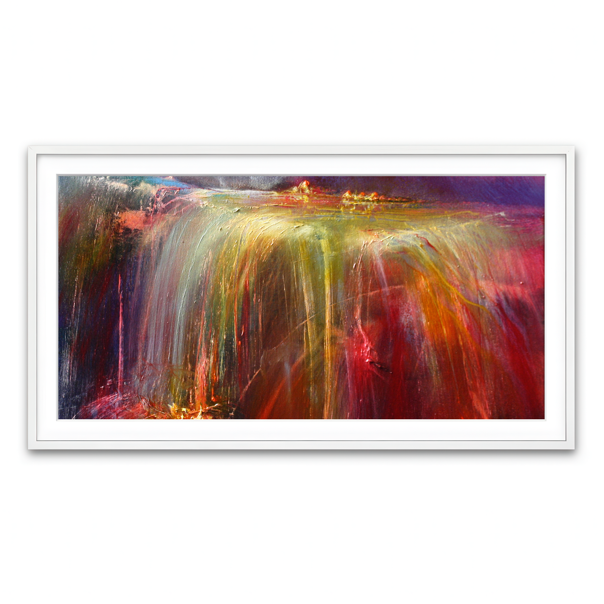 Framed Print 2x1 White