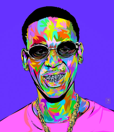 young dolph rip Wall Art