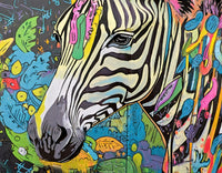 zebra graffiti Wall Art